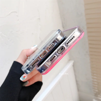 Luminous Quicksand Phone Case for Iphone 16 15 17 Pro Max Night Glow Gloss Dynamic Sand Liquid Back Cover Shell Hull Women Coque