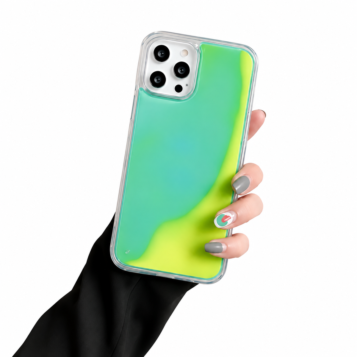 Luminous Sand Phone Case – Dynamic Glow Cover for iPhone