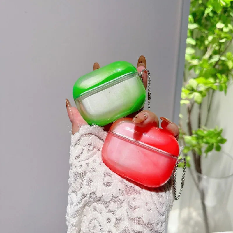 Luminous Shiny Quicksand Earphone Case Cover for Airpods Airpod Pro 4 3 2 Luxury Headphone Moving Sand Funda Protective Hard Bag