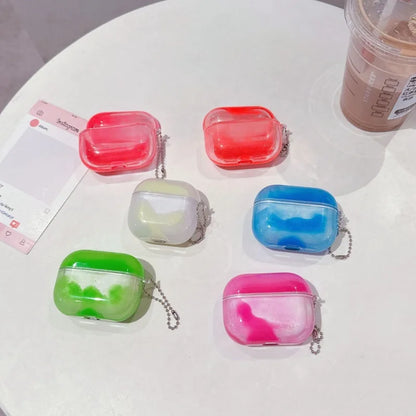 Luminous Shiny Quicksand Earphone Case Cover for Airpods Airpod Pro 4 3 2 Luxury Headphone Moving Sand Funda Protective Hard Bag
