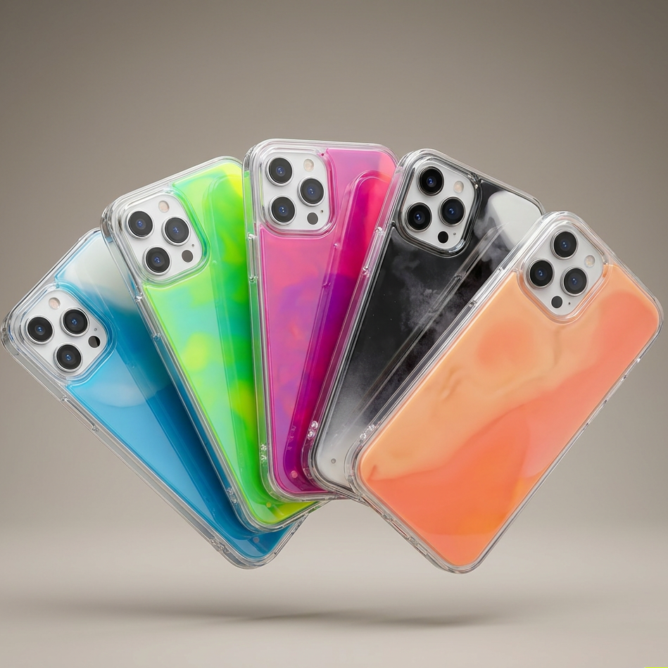 Luminous Sand Phone Case – Dynamic Glow Cover for iPhone